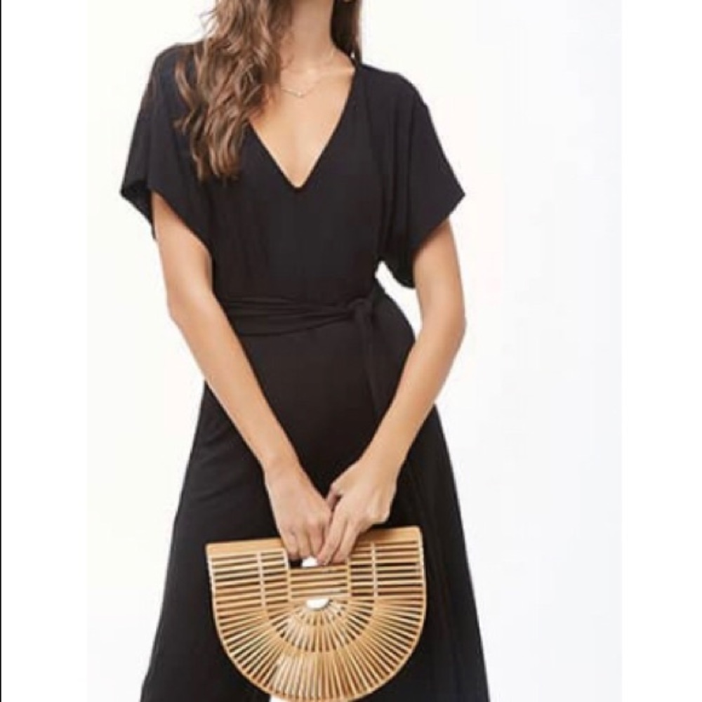 V-Neck, Wide Leg Jumpsuit
